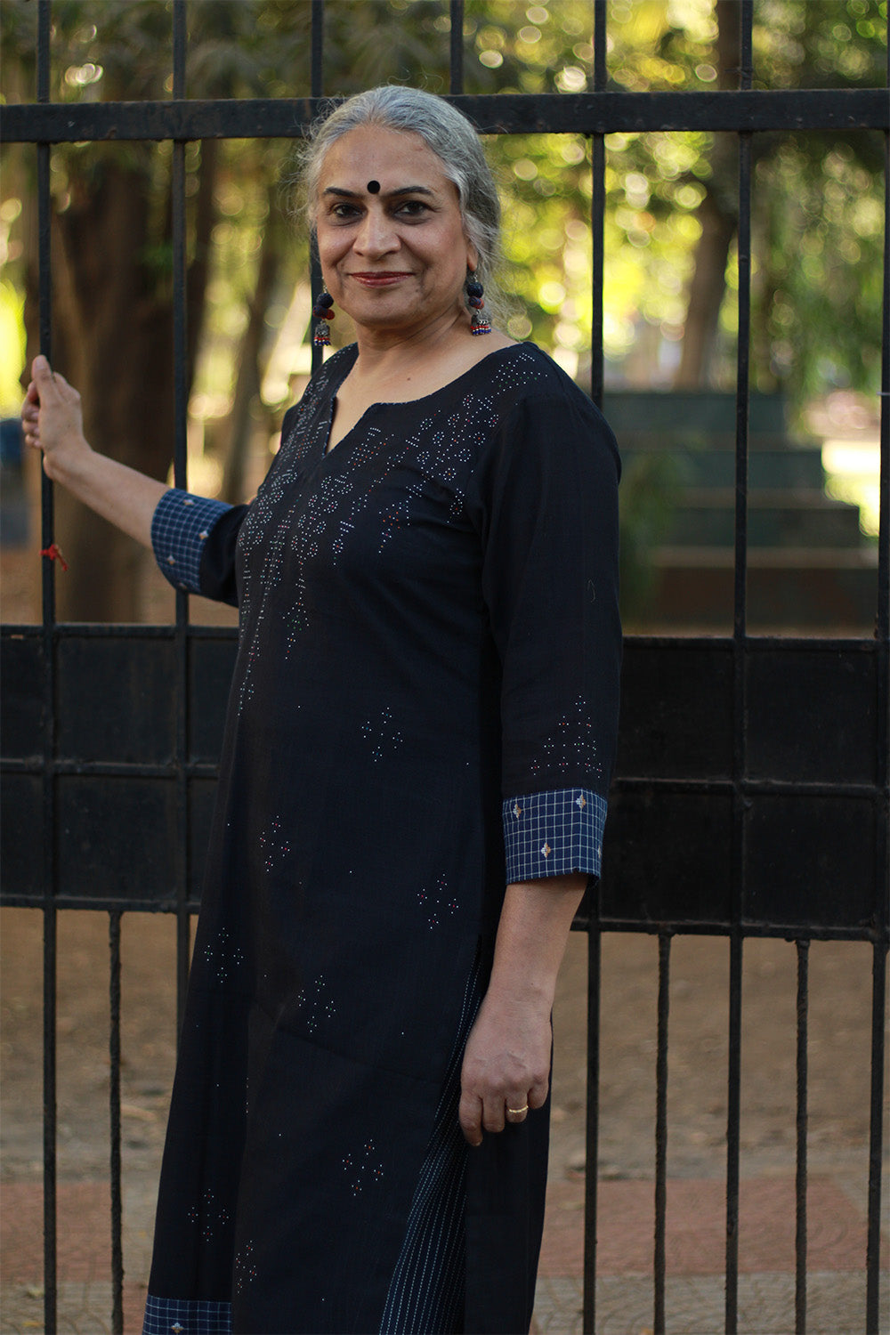 Daana | Tangaliya Kurta | Blue with Checks
