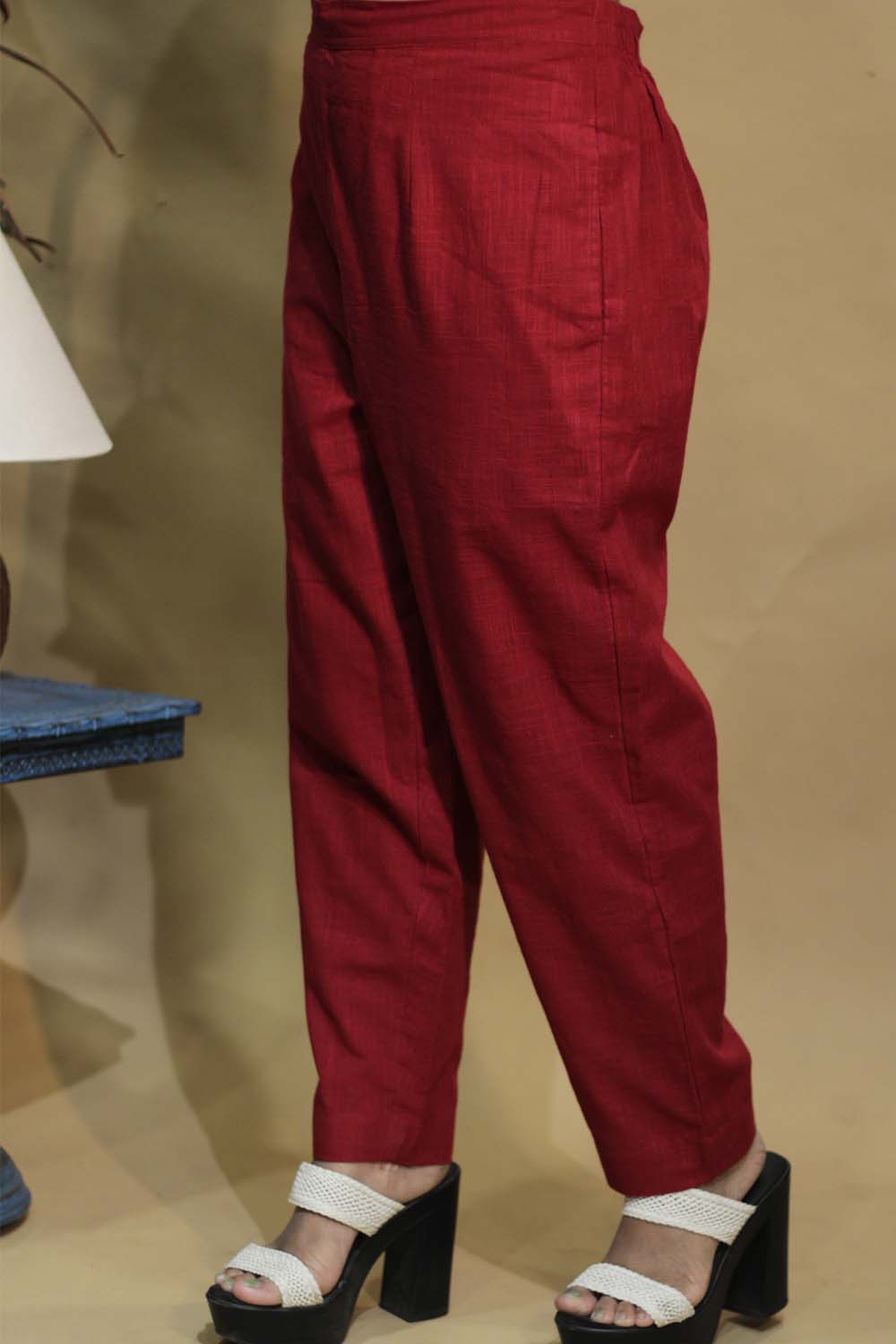 Amala | Slim Pants | Red