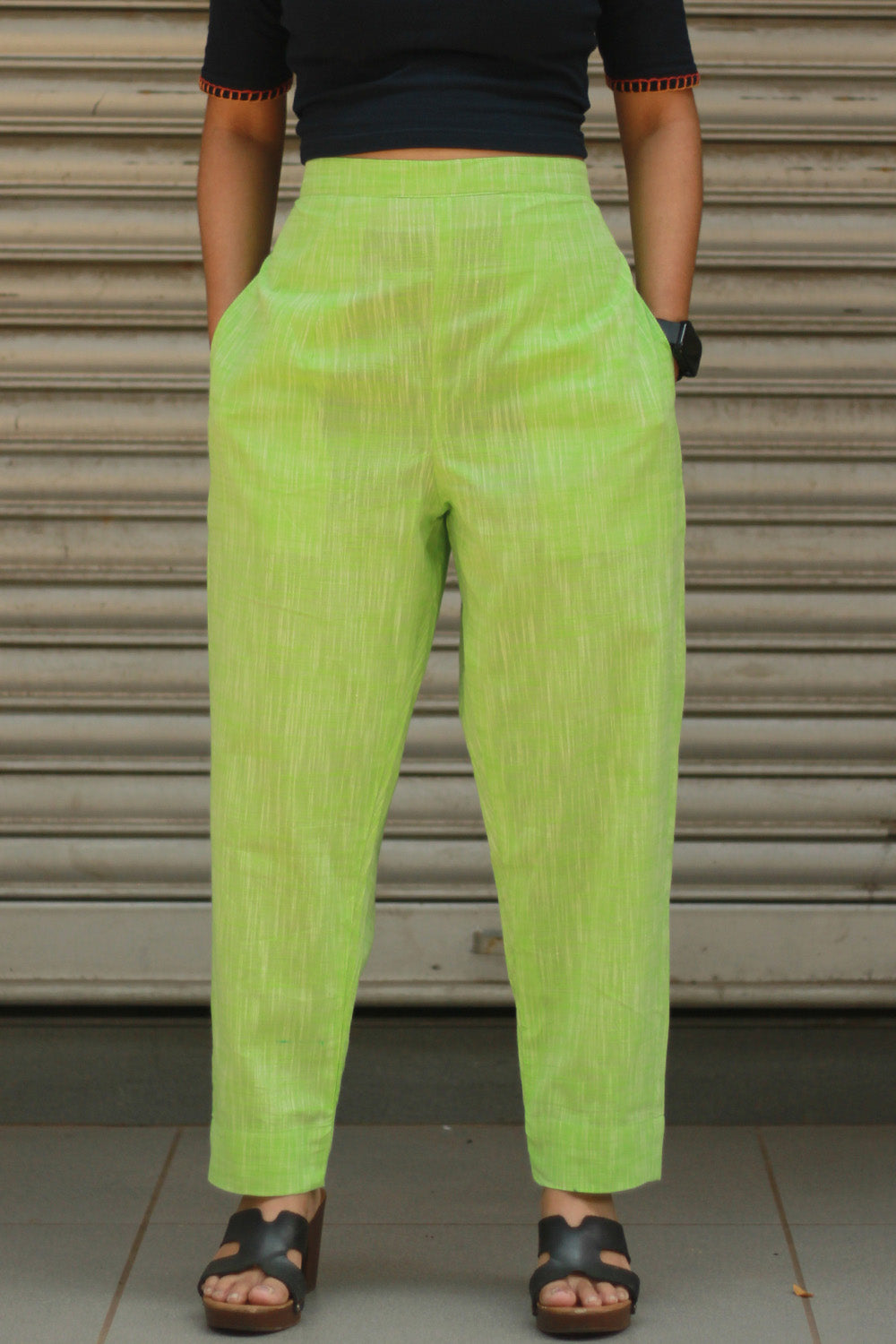 Amala | Slim Pants | Neon Green