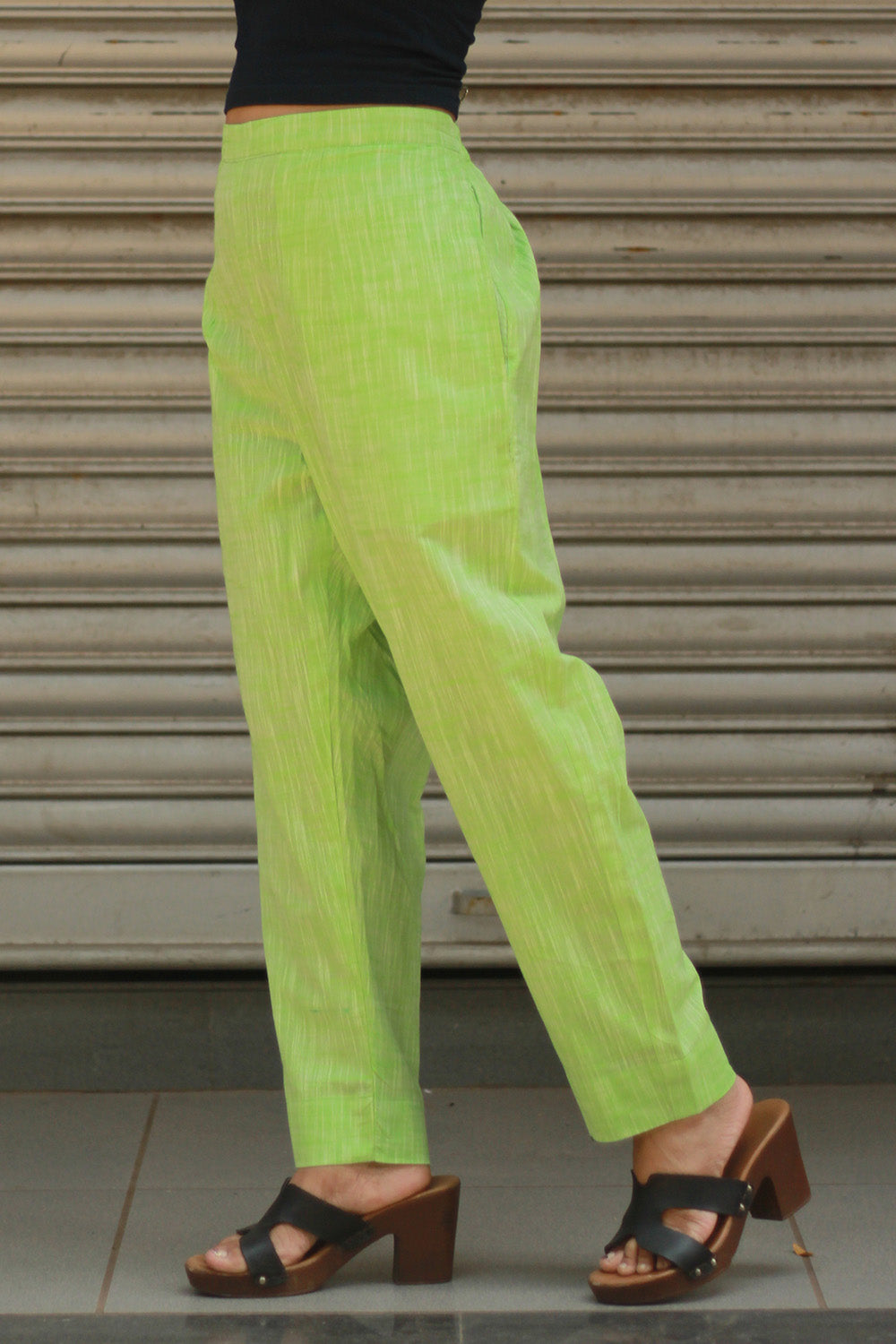 Amala | Slim Pants | Neon Green