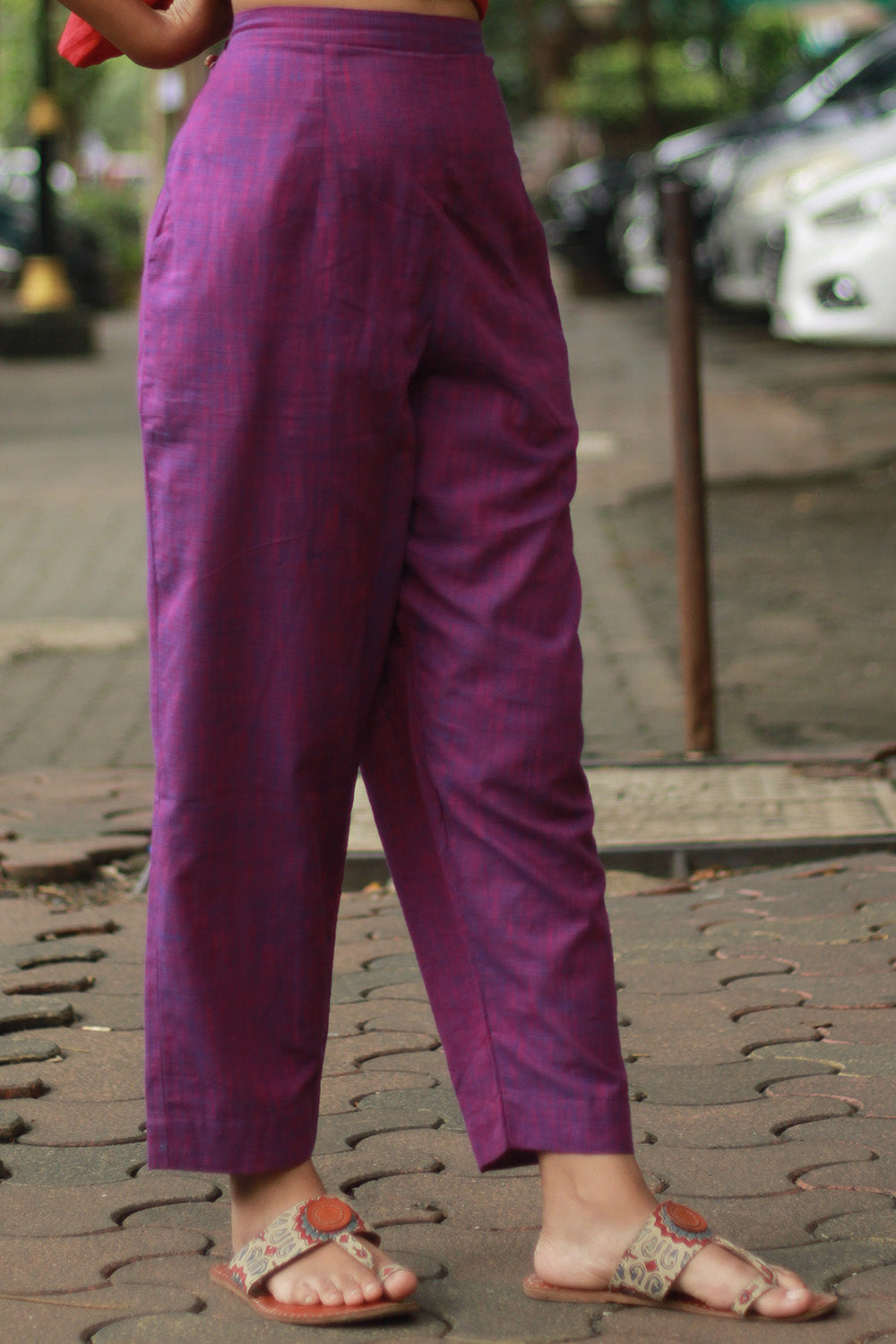 Amala | Slim Pants | Purple