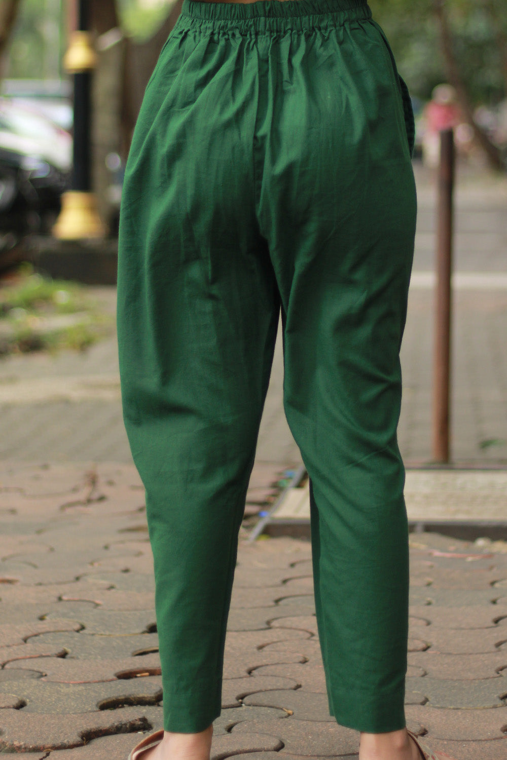 Amala | Slim Pants | Bottle Green