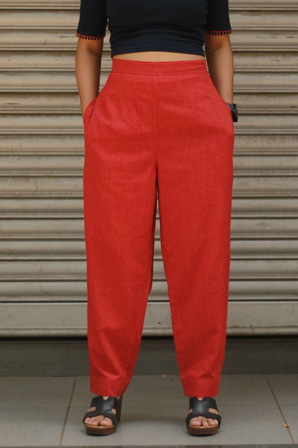 Amala | Slim Pants | Coral PInk