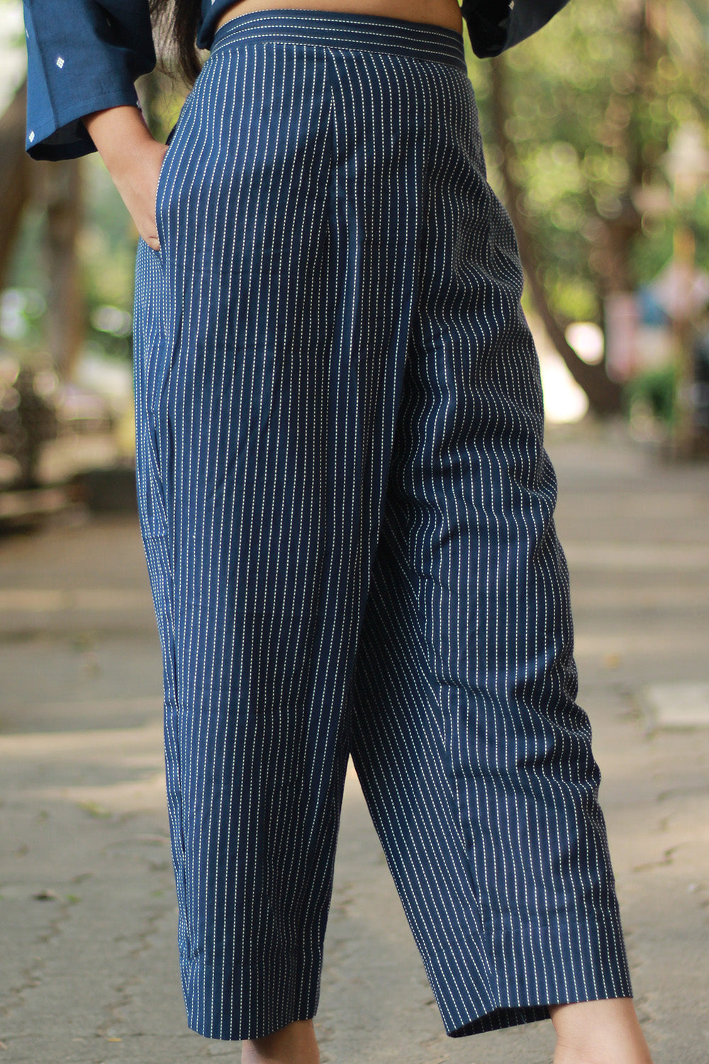 Amala | Slim Pants | Deep Blue
