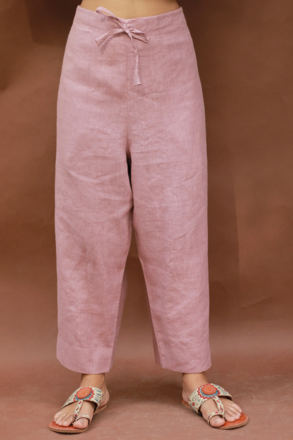 Saumya | Wide Leg Pants | Linen | Dusk Pink