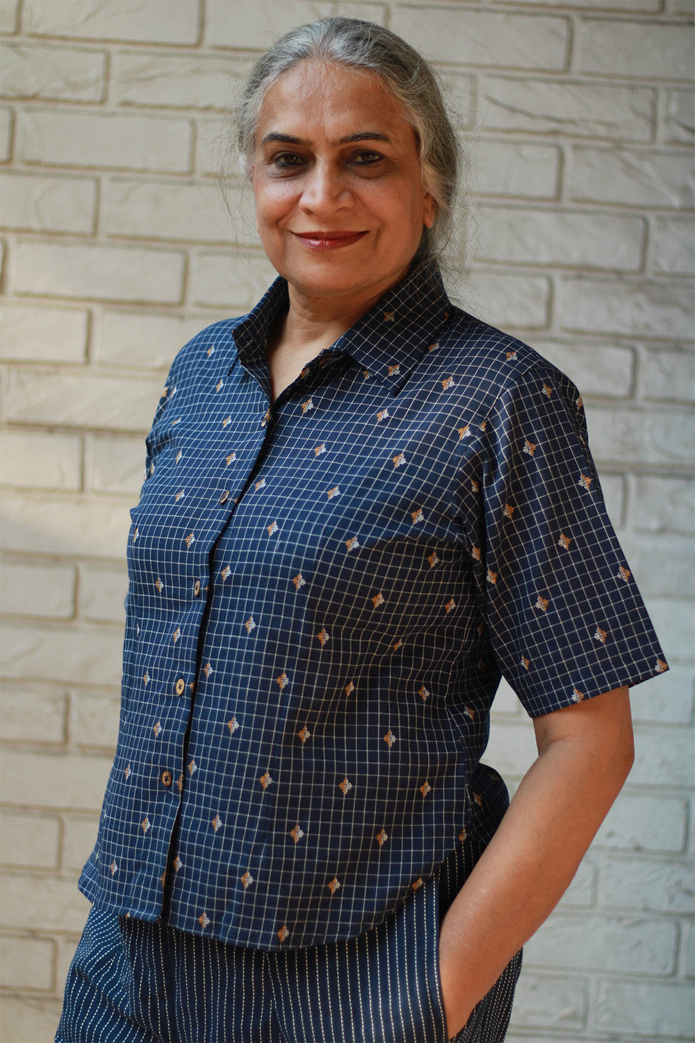 Dhoop - Chhaon | Cotton Shirt | Blue Checks