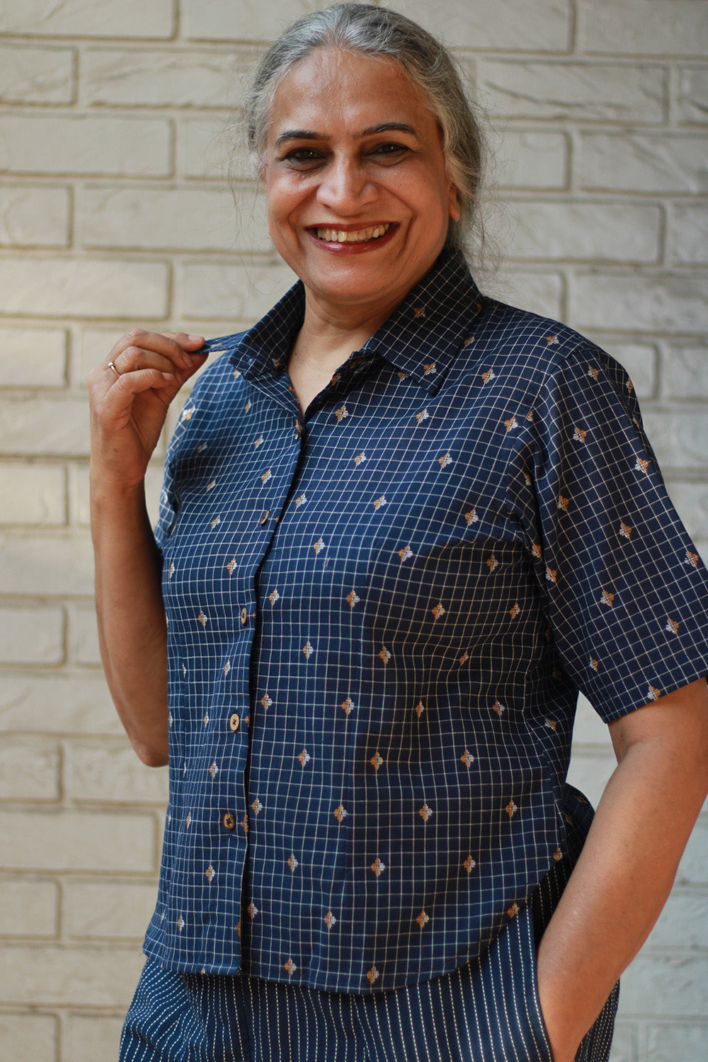 Dhoop - Chhaon | Cotton Shirt | Blue Checks