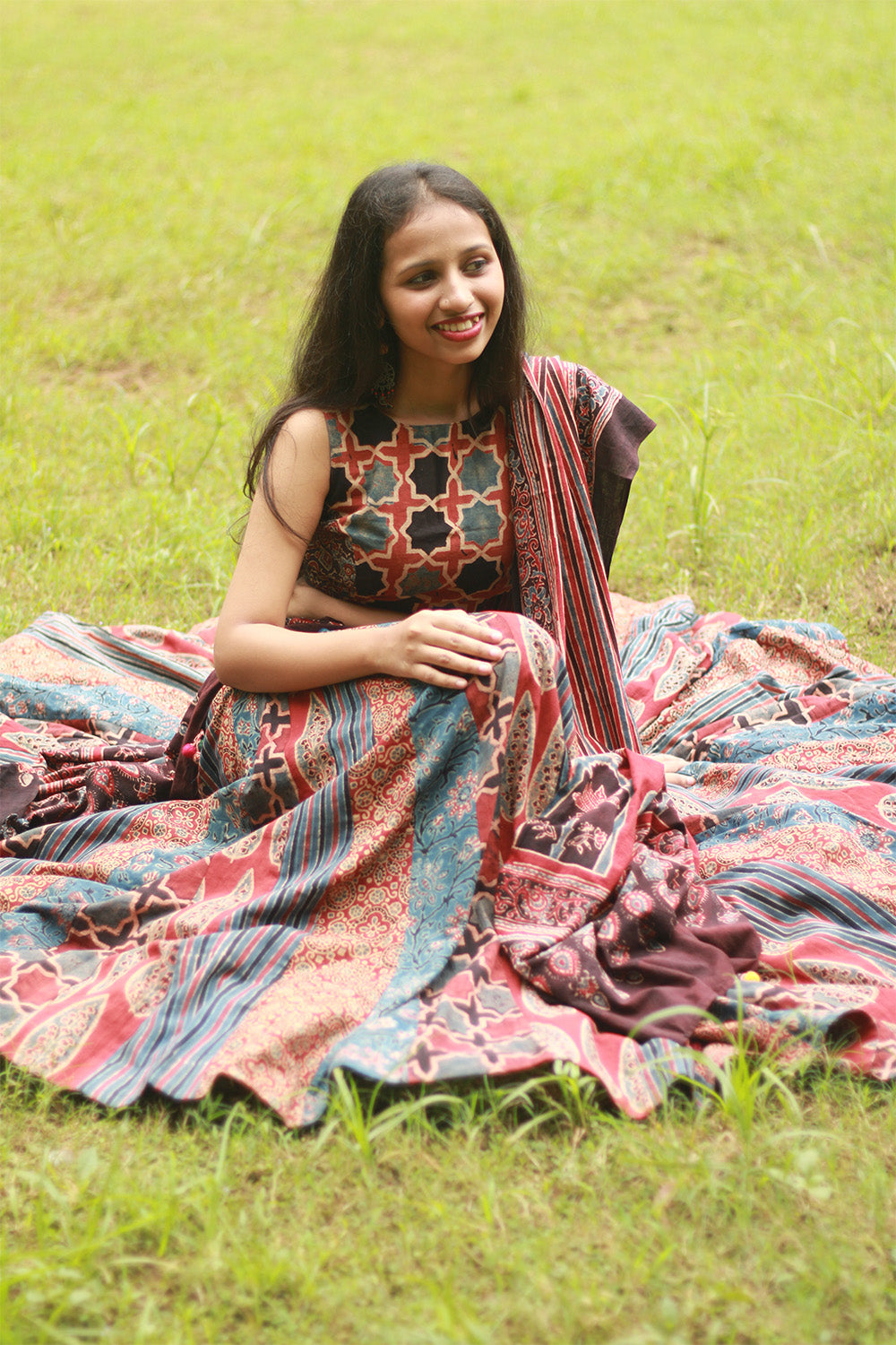 Viharini | Kali Skirt | Ajrakh Medley