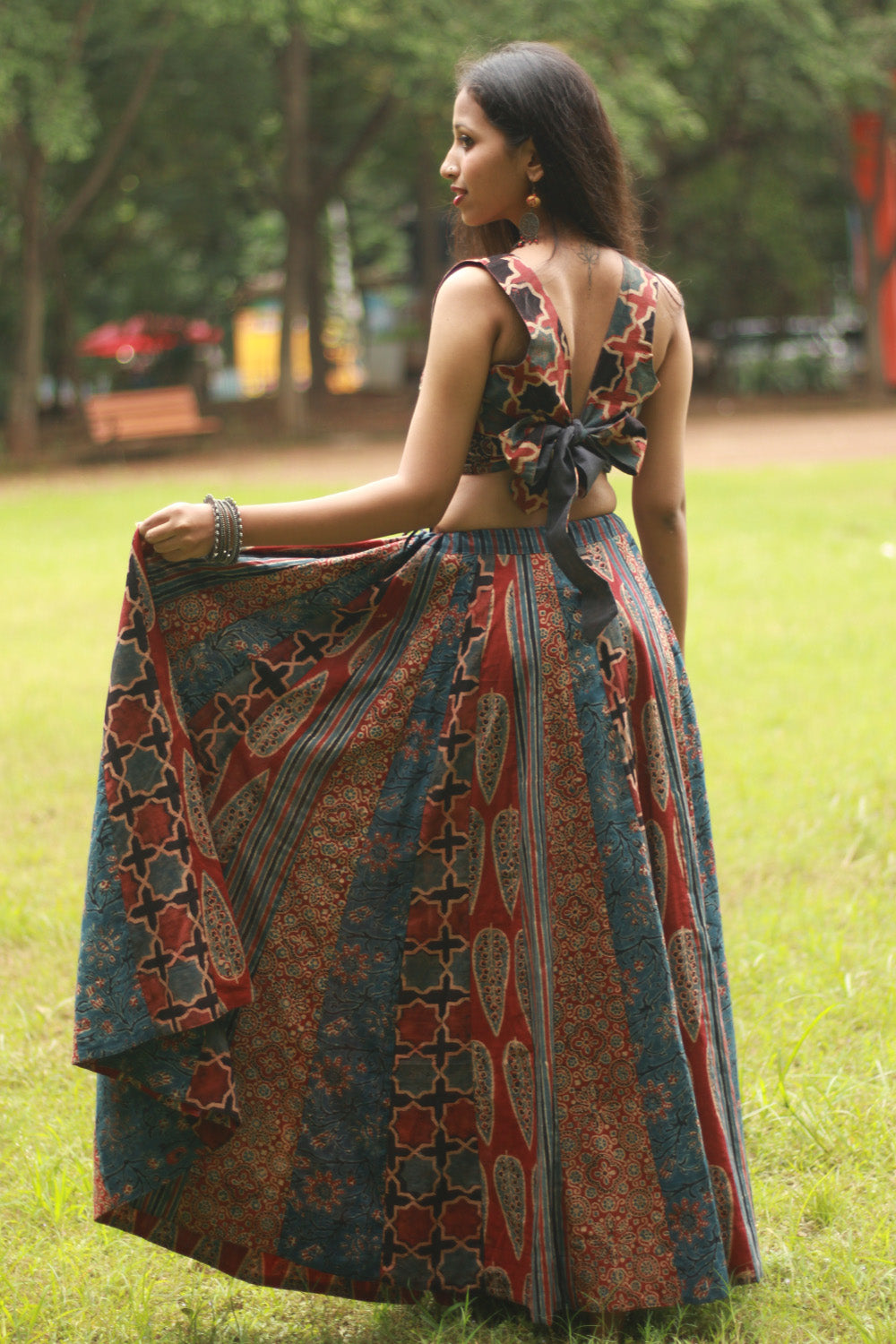 Viharini | Kali Skirt | Ajrakh Medley