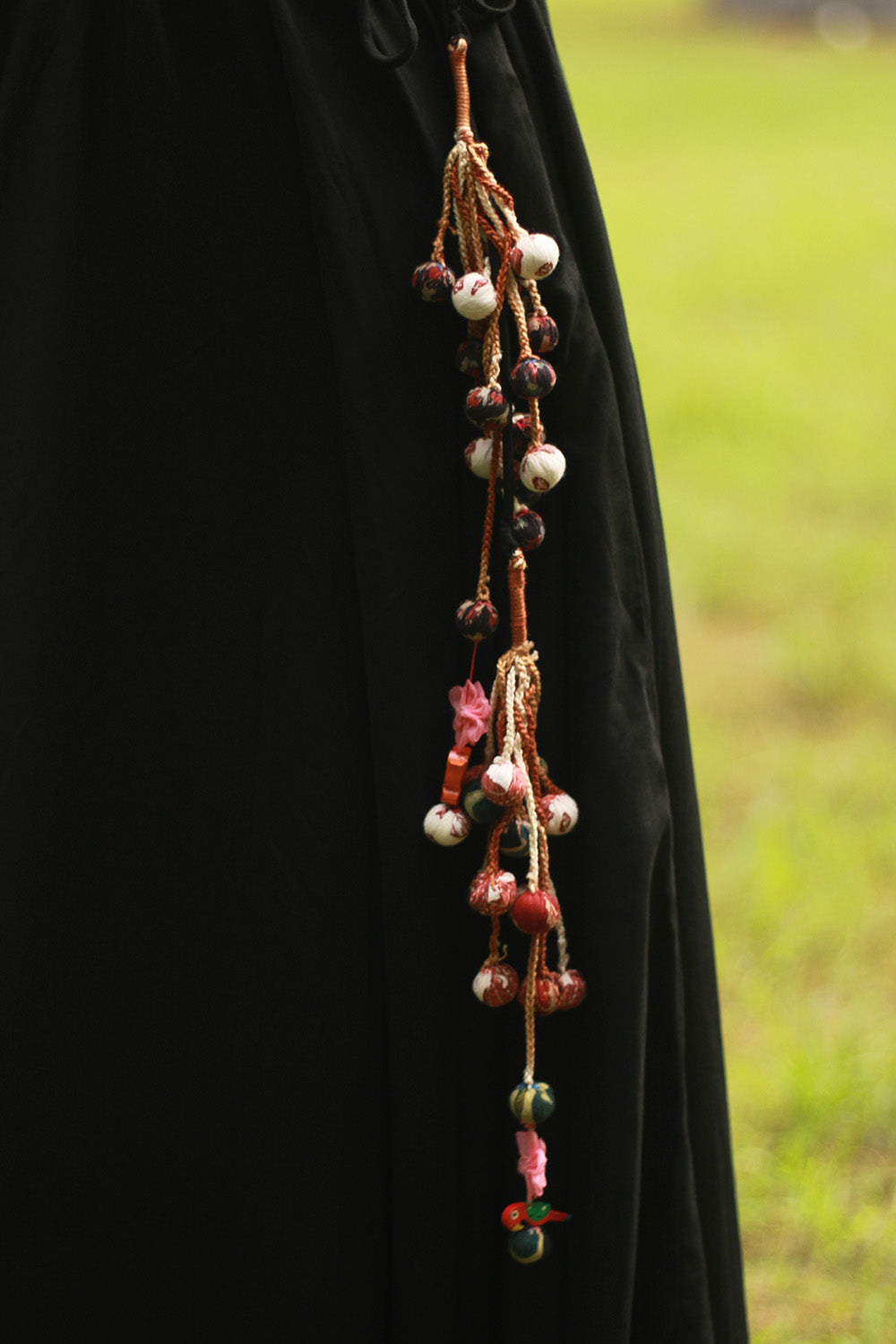 Baavri | Umbrella Skirt | Noir with Flowers