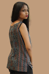 Dhaariyan | Chanchal | Dori Top | Navy Kairi & Navy Chevron Ajrakh