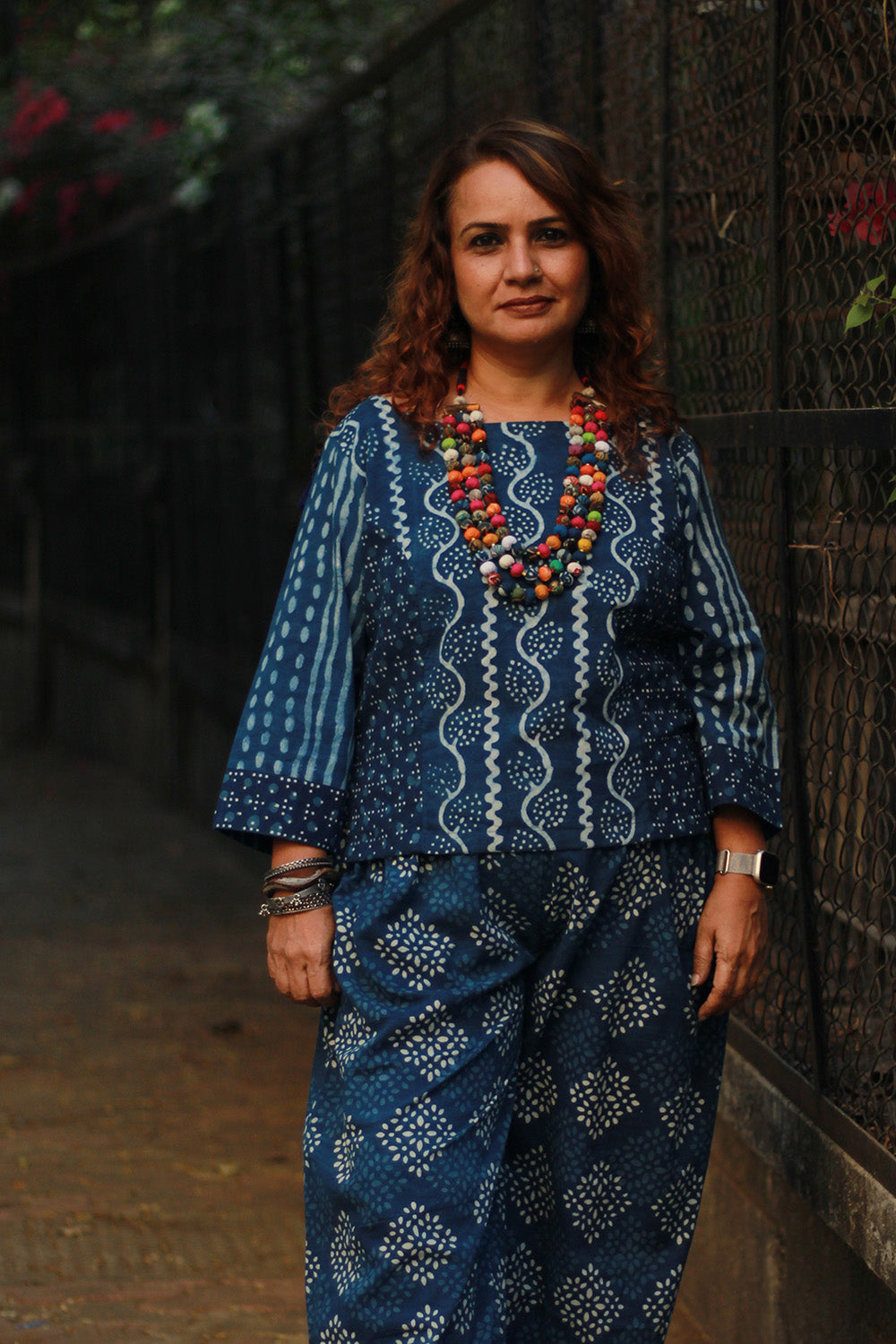 Mrittika | Crop Top | Indigo