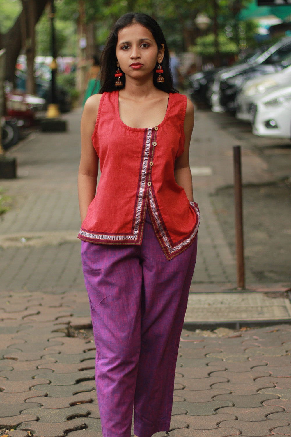 Amala | Slim Pants | Purple
