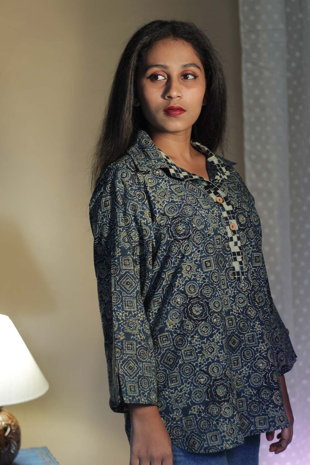 Madhura | Tunic | Ajrakh Indigo Universe