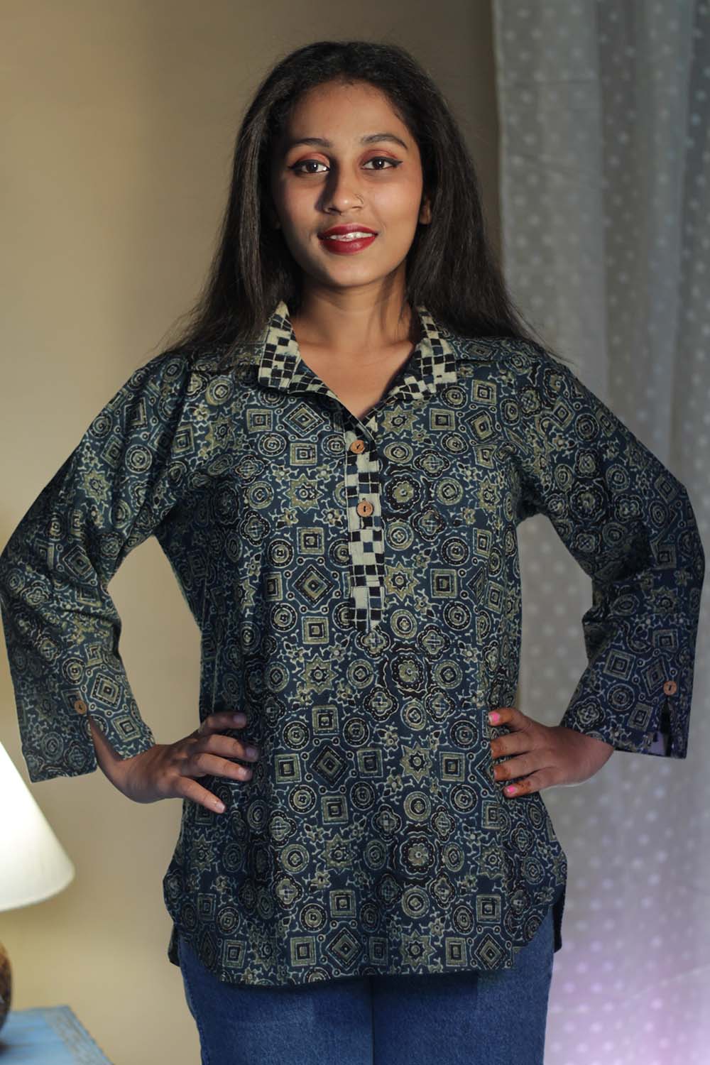 Madhura | Tunic | Ajrakh Indigo Universe