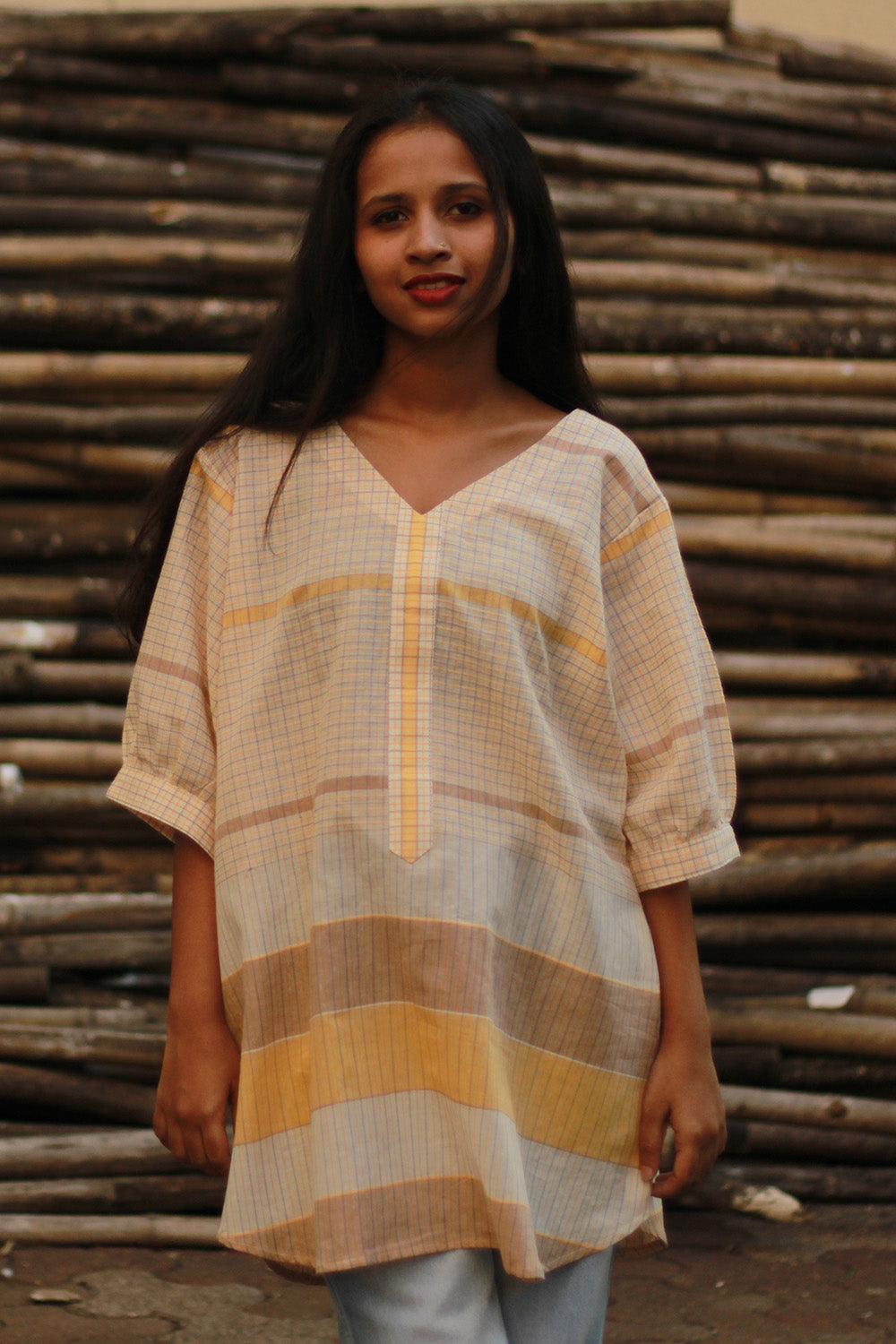 Madhura | Tunic | Yellow Cotton