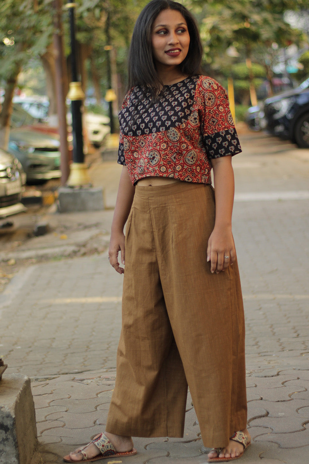 Saumya | Wide Leg Pants | Sunlit Sienna