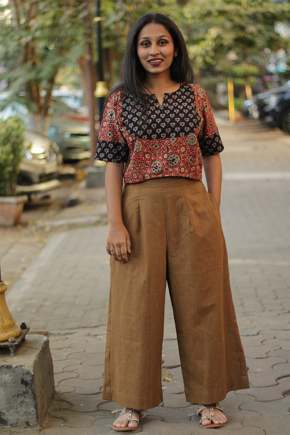 Saumya | Wide Leg Pants | Sunlit Sienna
