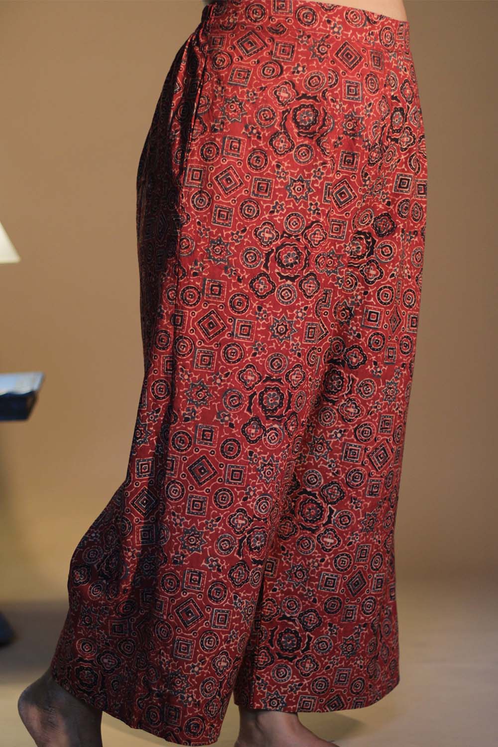 Rasika | Wide Leg Pants | Red Ajrakh Universe