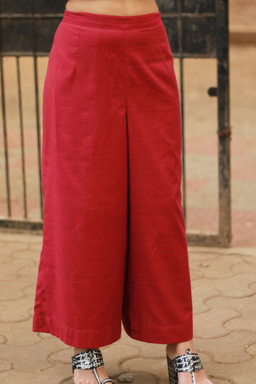 Saumya | Wide Leg Pants | Deep Pink