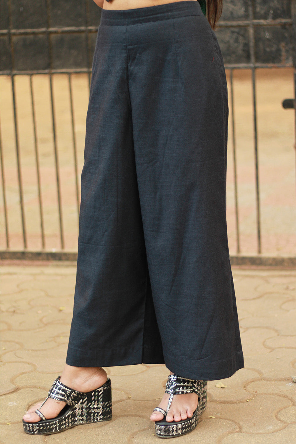 Saumya | Wide Leg Pants | Ink Blue