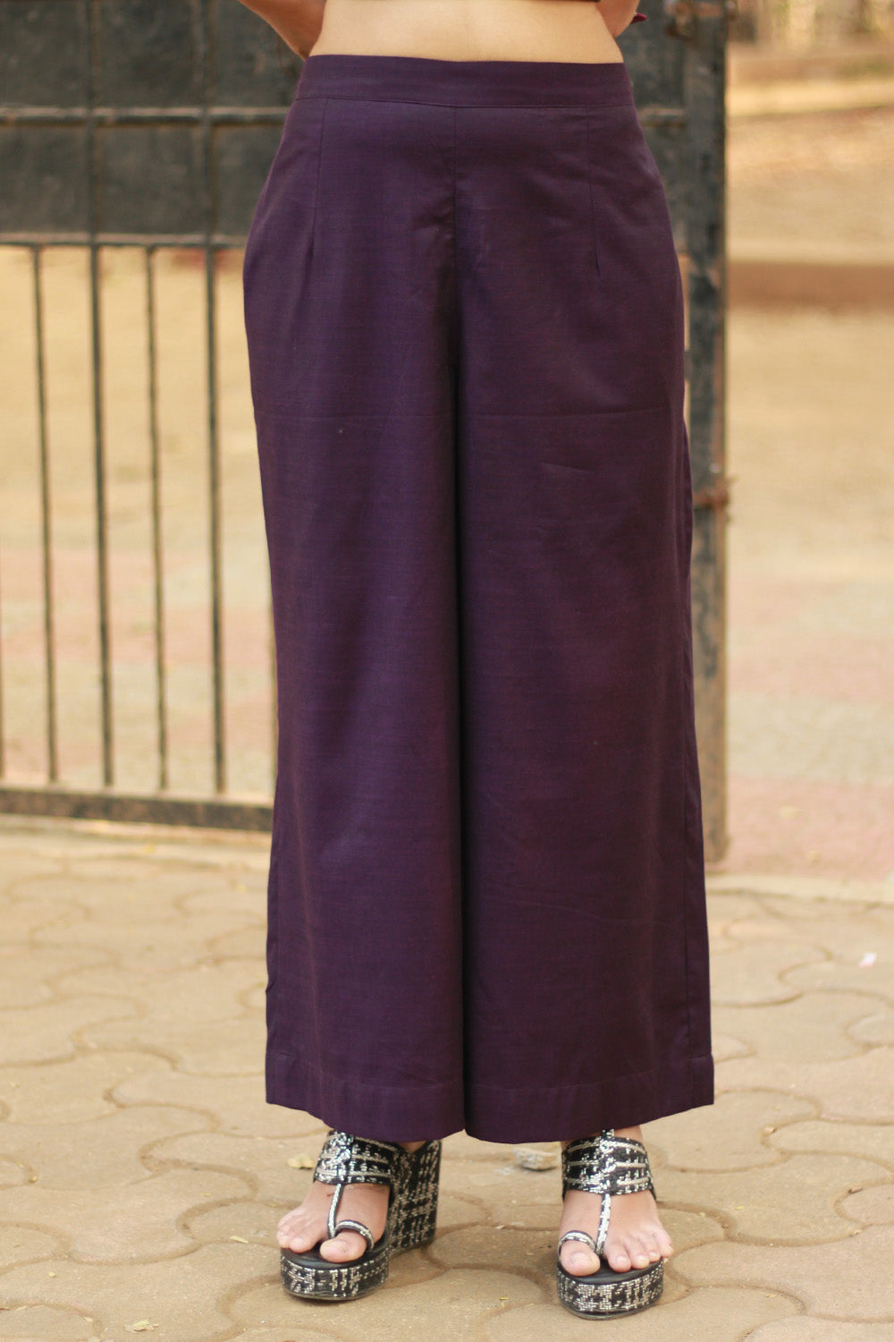 Saumya | Wide Leg Pants | Purple