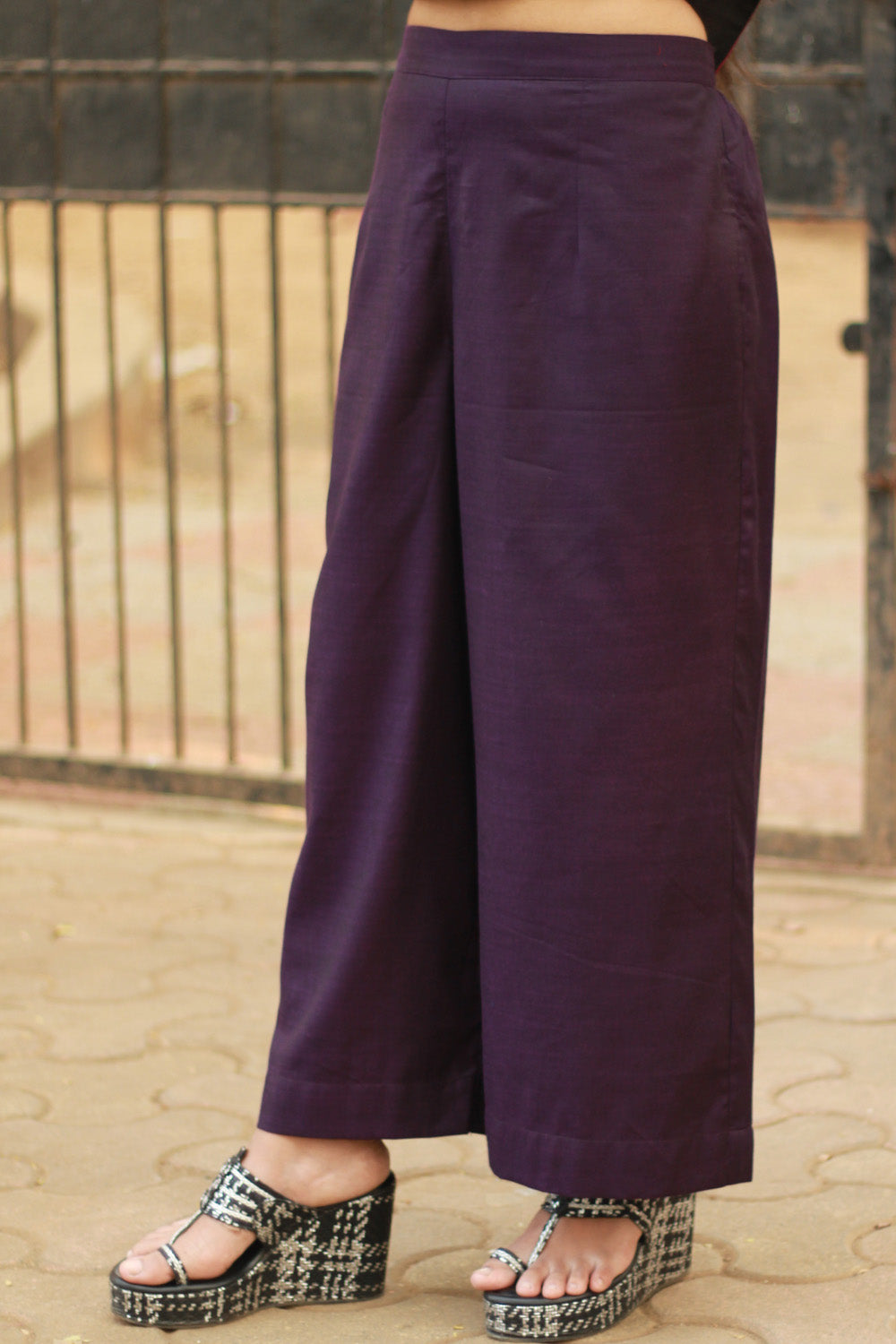 Saumya | Wide Leg Pants | Purple