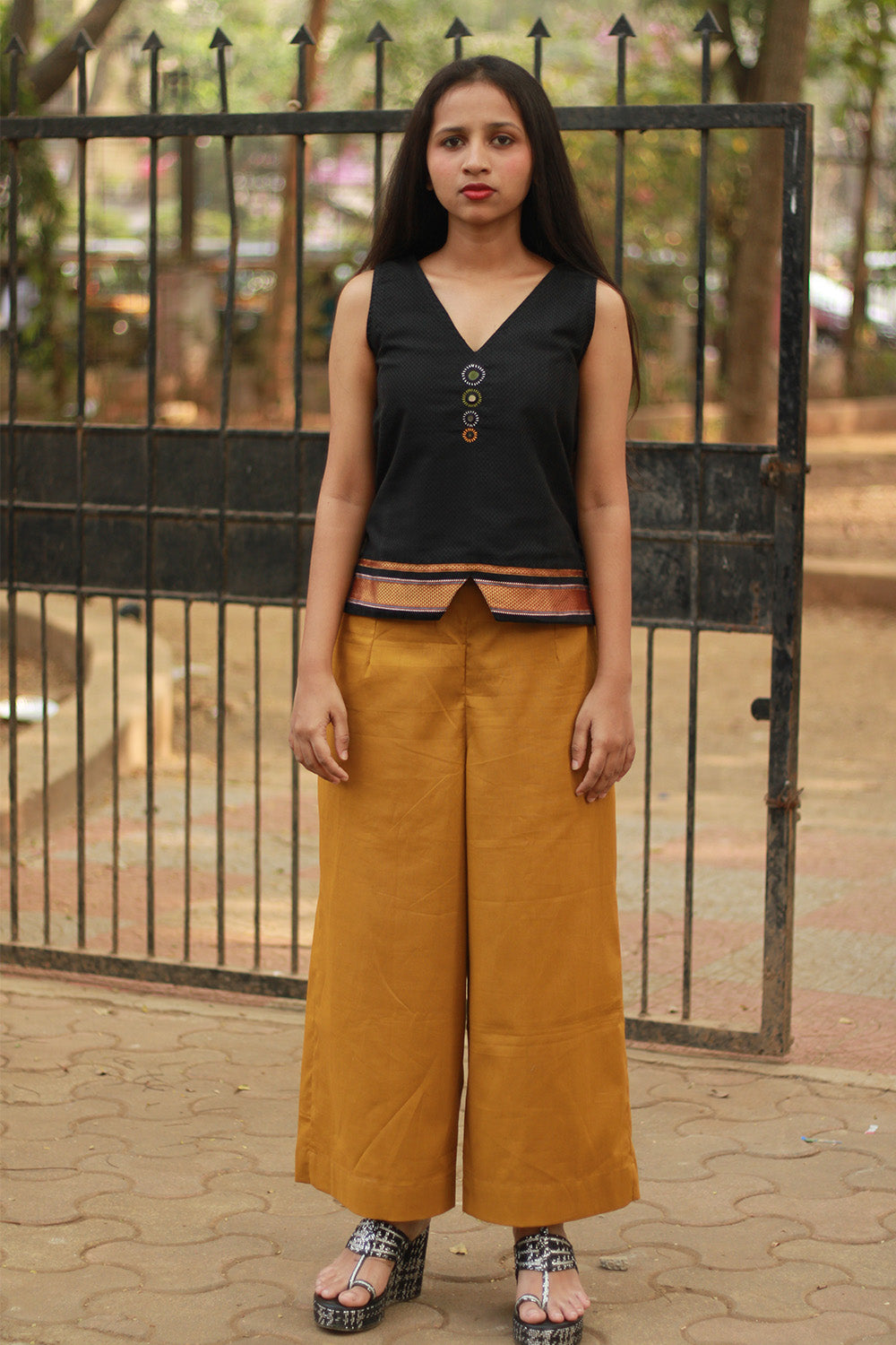 Saumya | Wide Leg Pants | Mustard