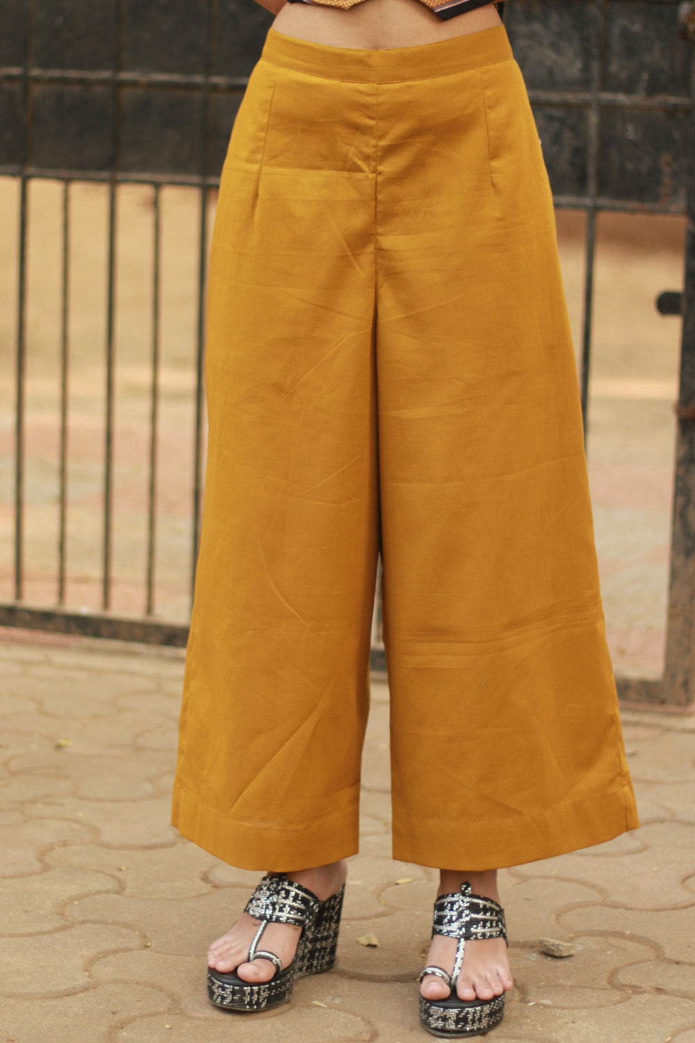 Saumya | Wide Leg Pants | Mustard