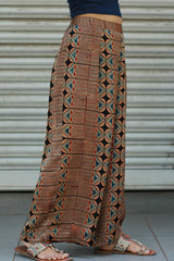 Saumya | Wide Leg Pants | Modal Silk | Rouge Stripes