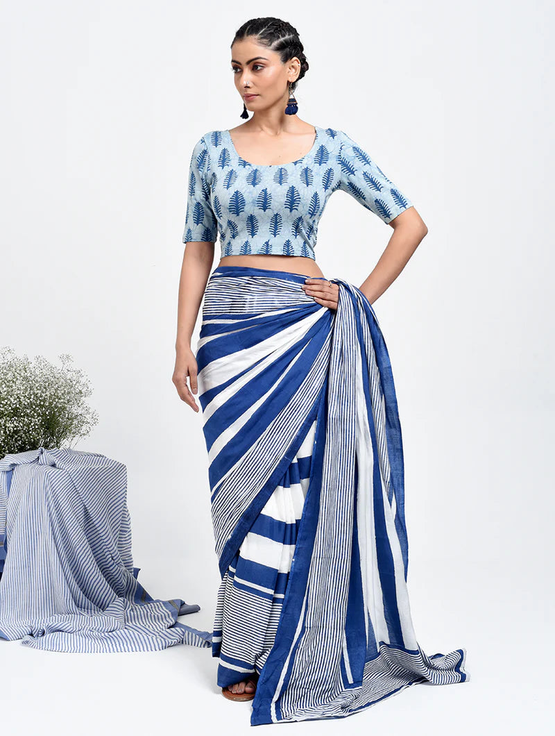 Kirgiti | Stretchable Blouse / Crop Top | Indigo Pine Dabu