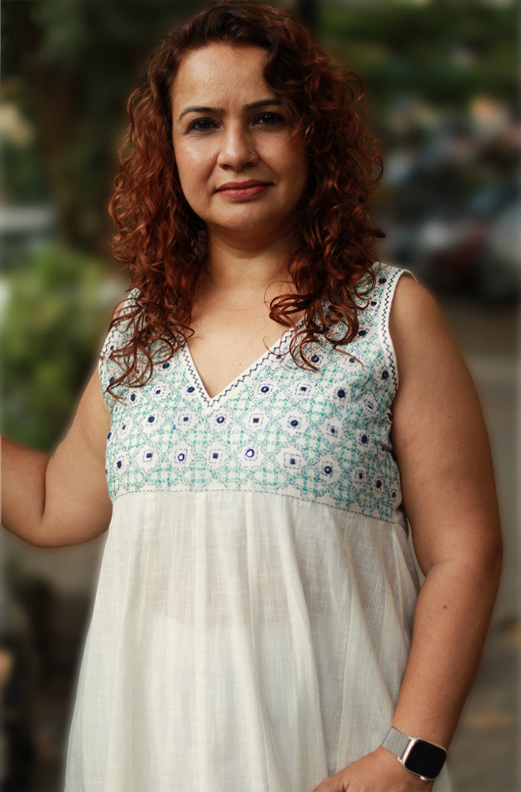 Khwaab | Long Kali Dress | White