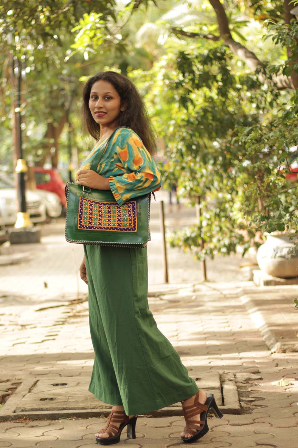 Saumya | Wide Leg Pants | Forest Green