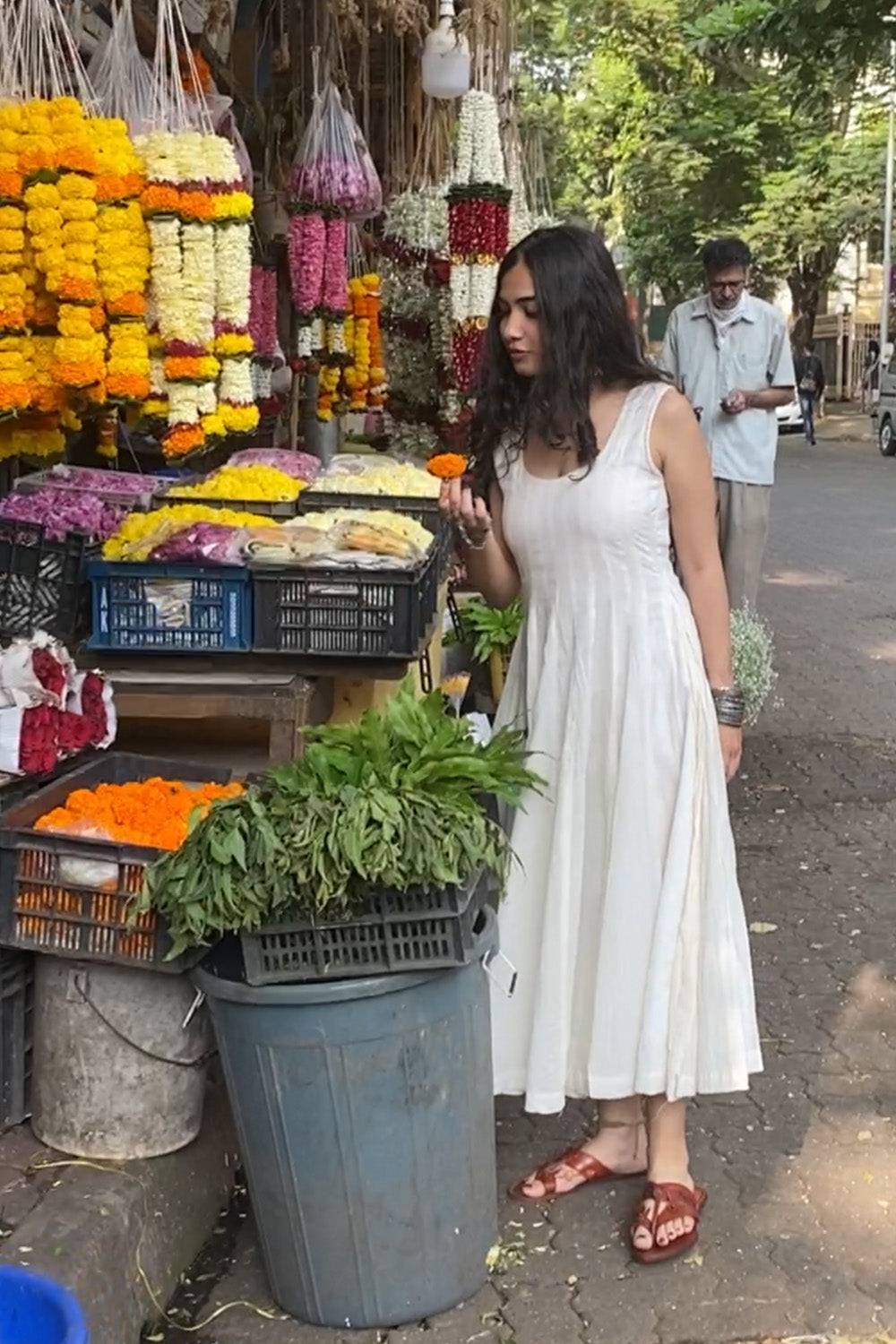 Alankrita | TeesKali Anarkali Kurta/Dress | Ivory Mul