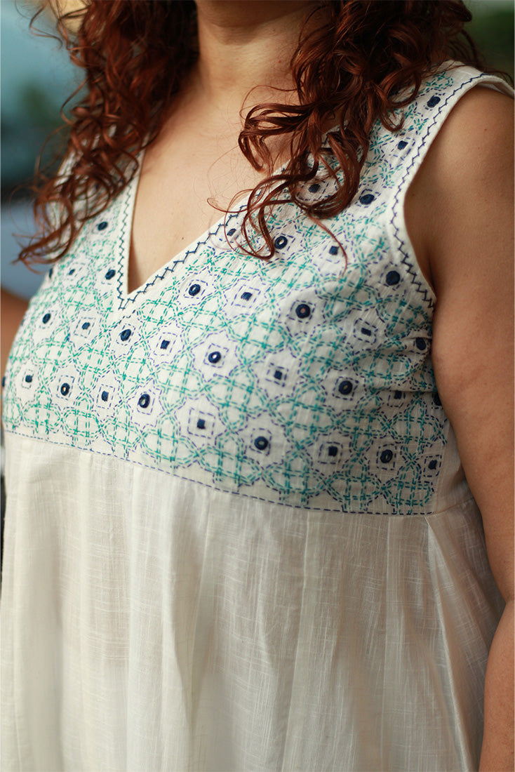 Khwaab | Long Kali Dress | White
