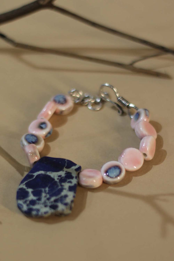 Bracelet | Blush Pink & Blue Agate