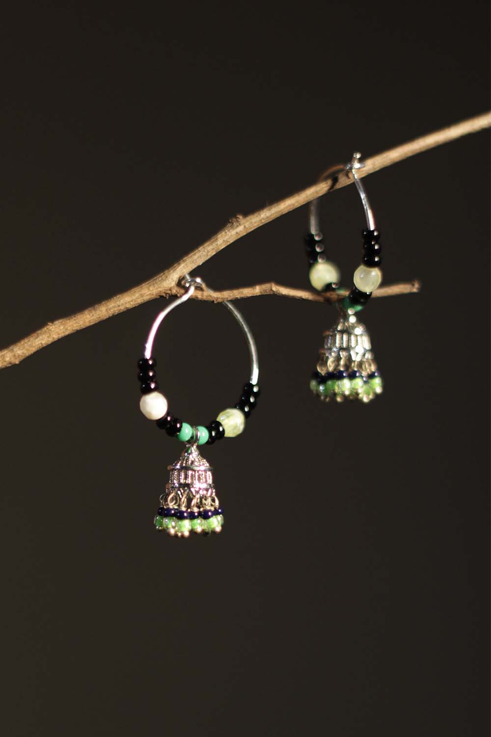 Chingari | Mini Bali Jhumka | Pista Green