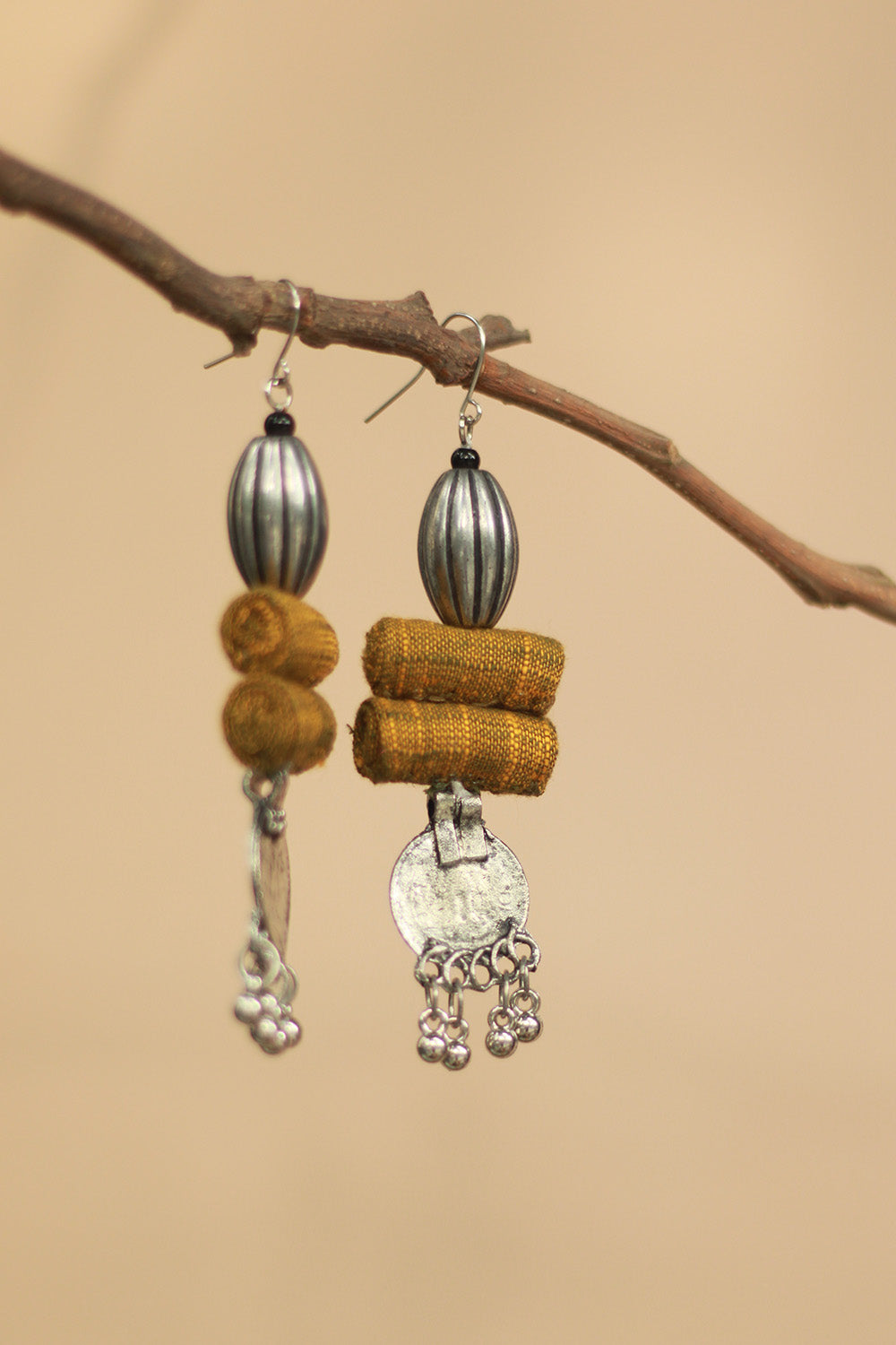 Nakhre | Chindi Coin Earring | Mustard