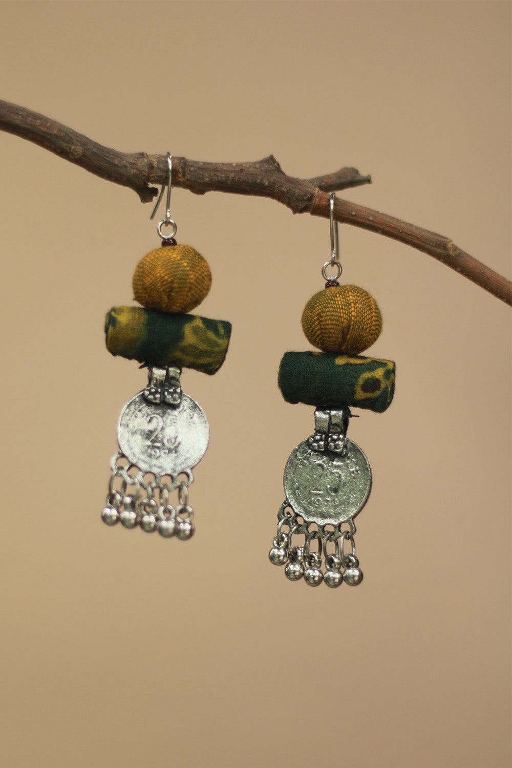 Nakhre | Chindi Coin Earring | Mustard