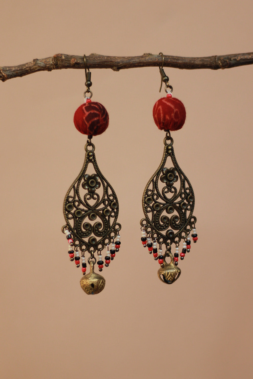 Nakshita | Chindi Earrings | Rust