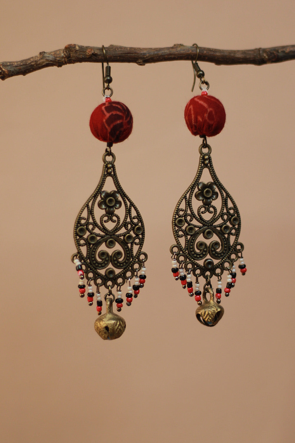 Nakshita | Chindi Earrings | Rust