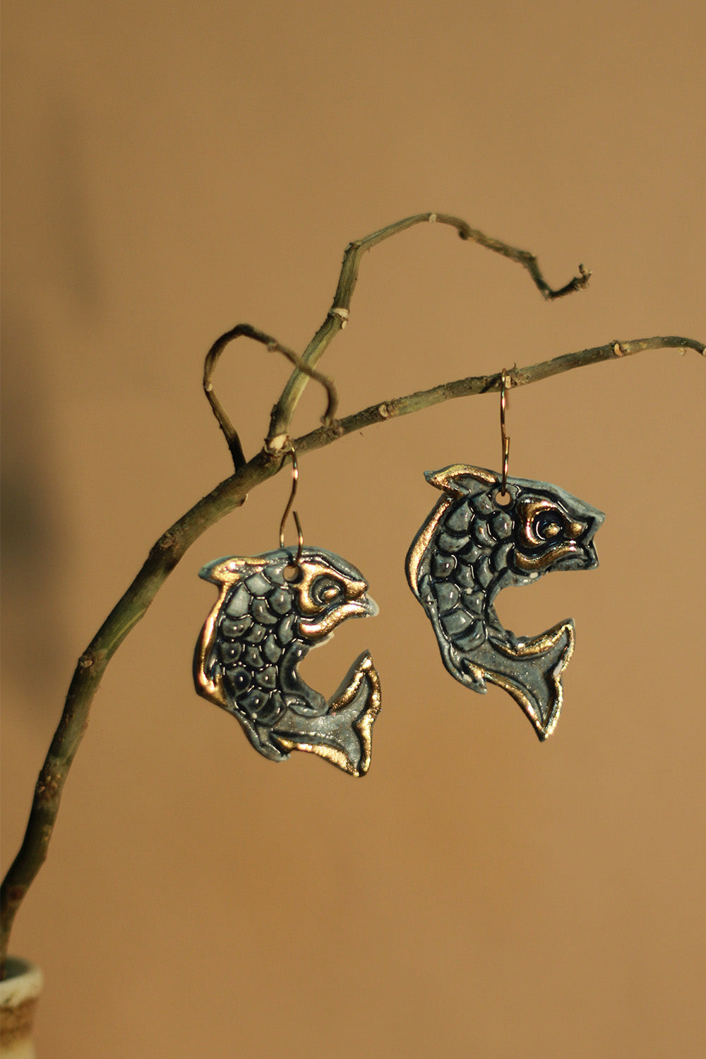 Mrida | Ceramic Earrings | Fish