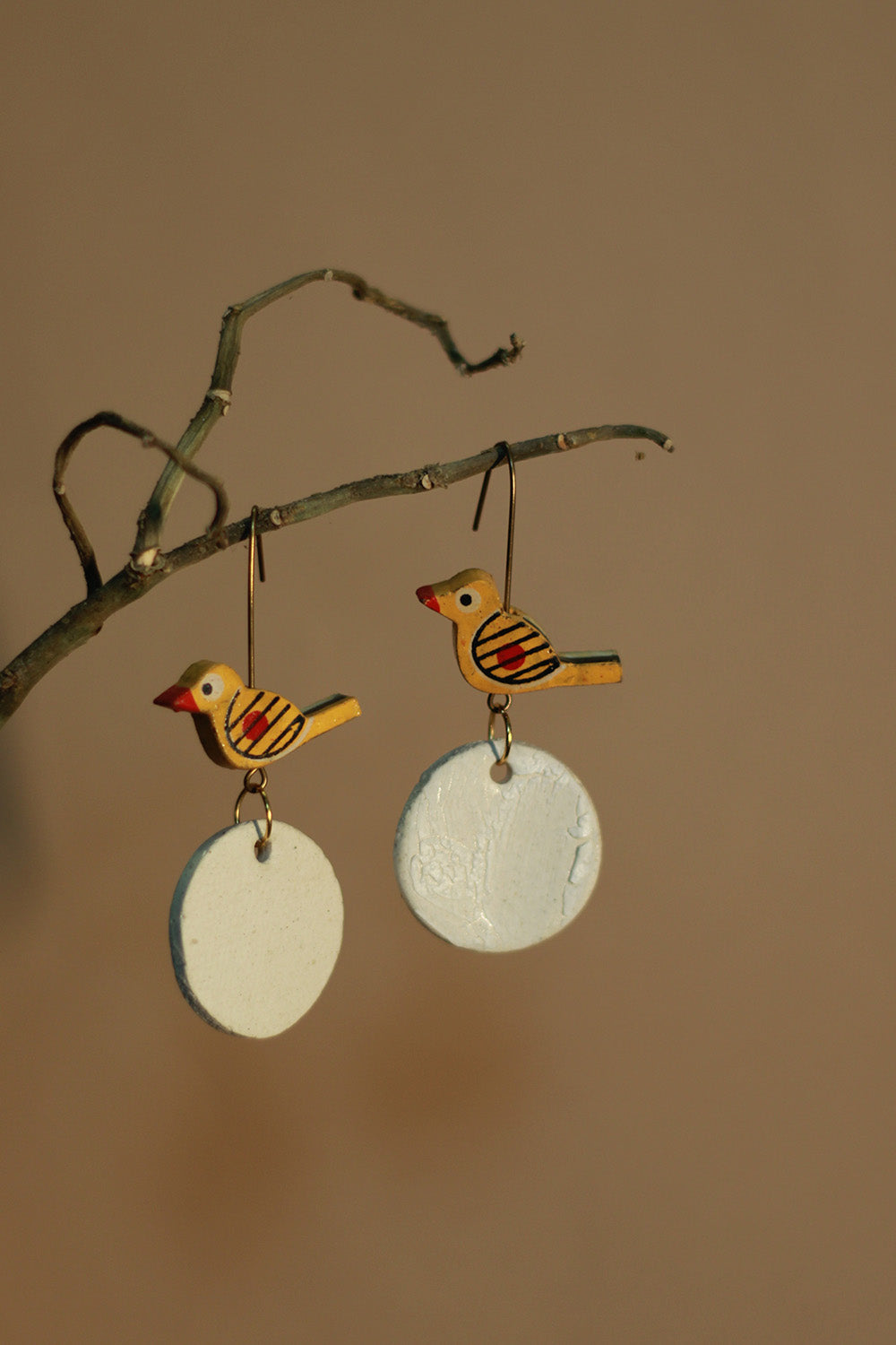 Mrida | Ceramic Earrings | Bird