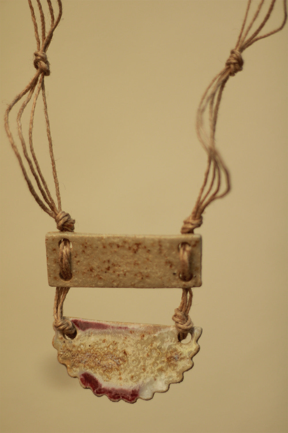 Mrida | Ceramic Necklace | Speckled Pendant