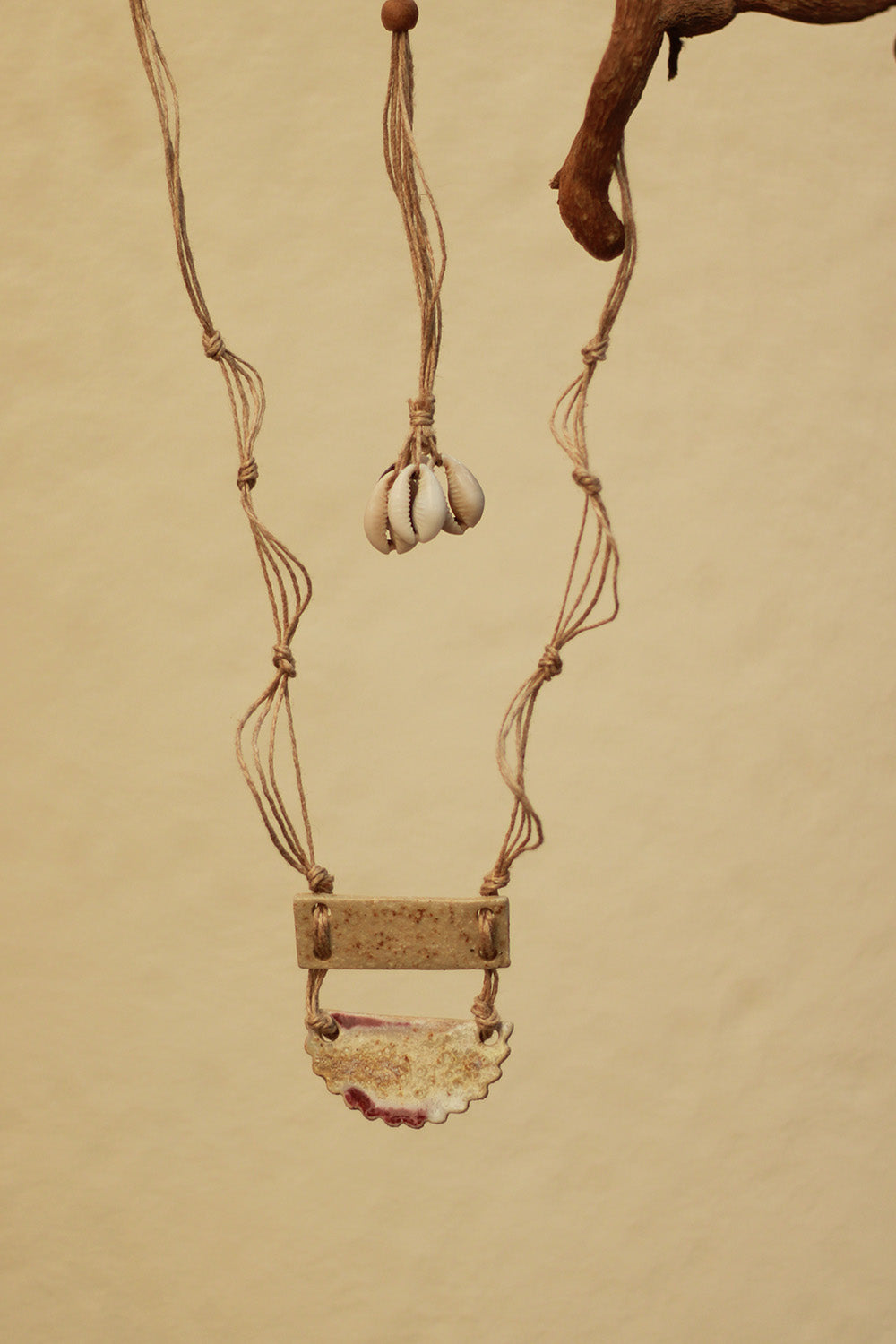 Mrida | Ceramic Necklace | Speckled Pendant