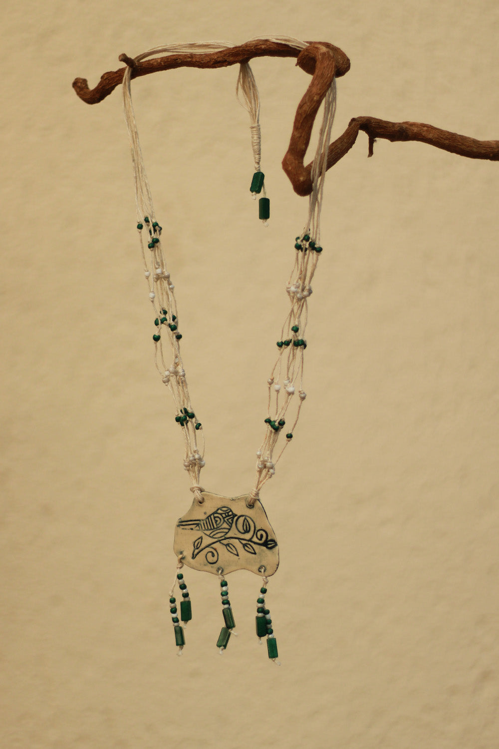 Mrida | Ceramic Necklace | Bird