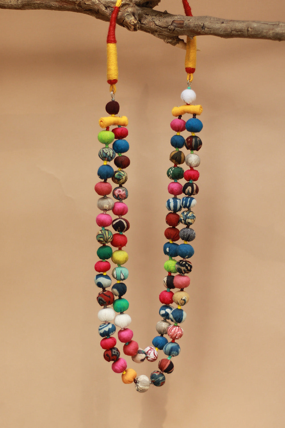 Two Strand Potli Necklace | Multicolor