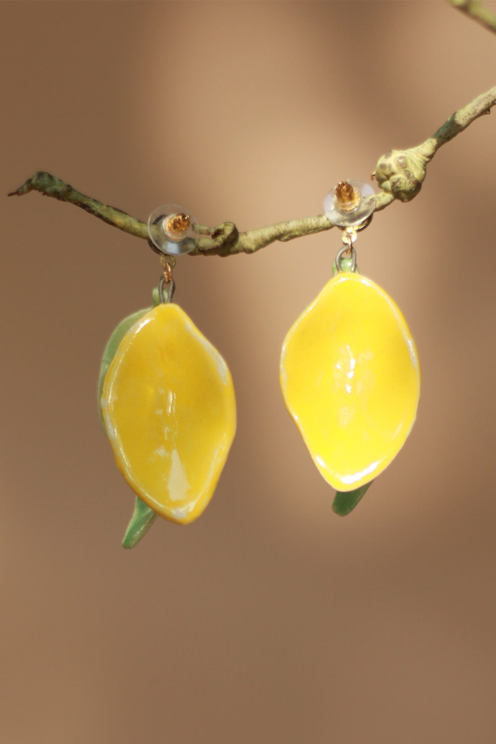 Sadhvi | Ceramic Lemon Earrings