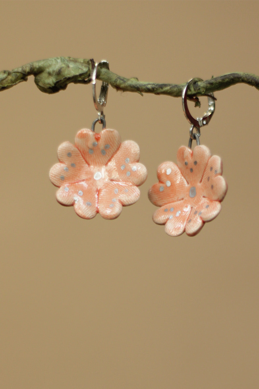 Sadhvi | Ceramic Earrings | Orange