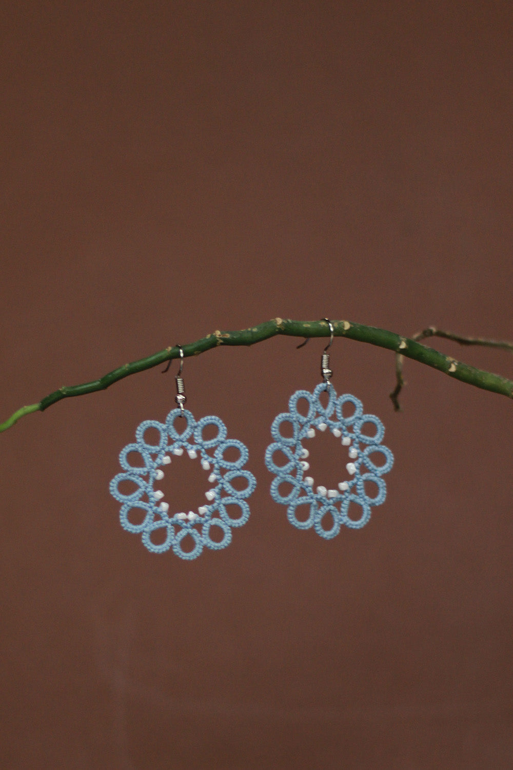 Knots to Node | Powder Loop Earrings